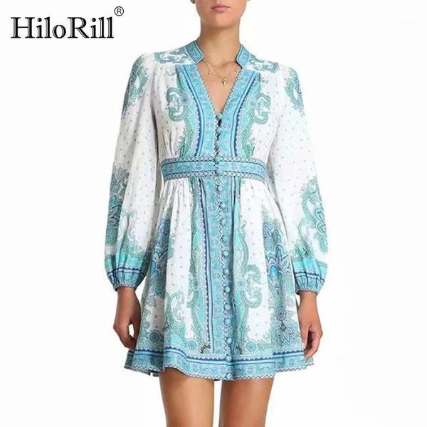 hilorill women vintage a line mini dress v neck button up chic printed dress female long sleeve elegant dresses 2021 vestidos1, Black;gray
hilorill women vintage a line mini dress v neck button up chic printed dress female long sleeve elegant dresses 2021 vestidos1, Black;gray