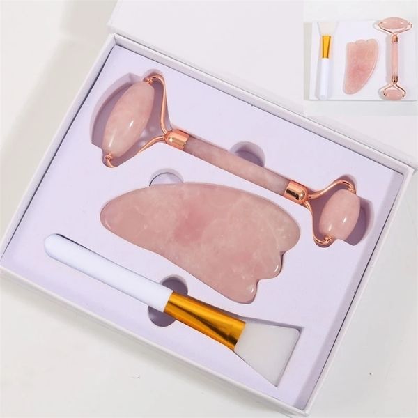 rose quartz jade roller face slimming massager lifting natural stone massage skin care beauty set box 220125
rose quartz jade roller face slimming massager lifting natural stone massage skin care beauty set box 220125