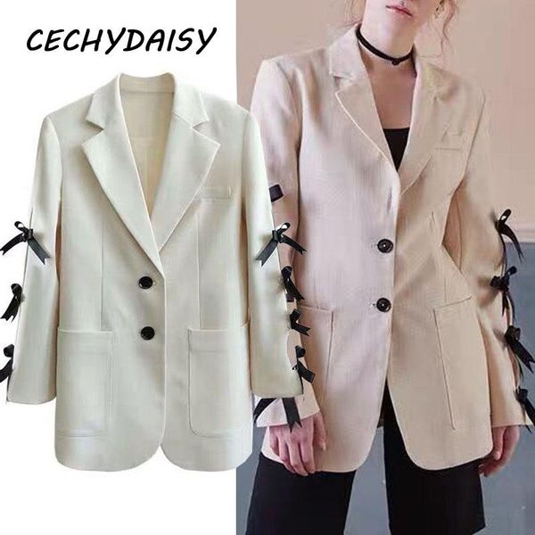 blazer woman jacket autumn spring elegant bow long sleeve single breasted runway fashion streetwear coat ladies clothes ropa, White;black
blazer woman jacket autumn spring elegant bow long sleeve single breasted runway fashion streetwear coat ladies clothes ropa, White;black