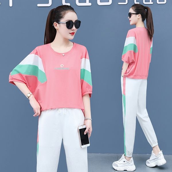 5n2in fashion casual suit 2020 neck new women's round short batten shirt fashion casualset summer sleeve t-shirt sports pants western s, Gray
5n2in fashion casual suit 2020 neck new women's round short batten shirt fashion casualset summer sleeve t-shirt sports pants western s, Gray