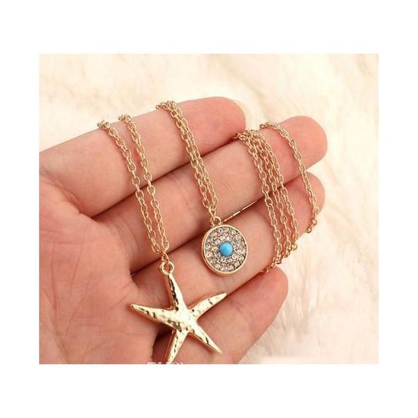 womens necklace retro turquoise star fish multi-layer necklace sweater chain ladies pendant retro charm necklace wholesale jewelry ilucu, Silver
womens necklace retro turquoise star fish multi-layer necklace sweater chain ladies pendant retro charm necklace wholesale jewelry ilucu, Silver