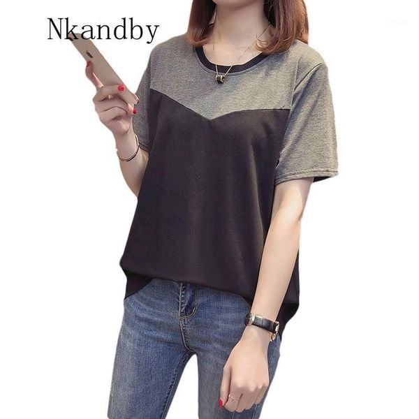 women's t-shirt nkandby patchwork women`s casual loose short sleeve femme tshirt 2021 summer clothing 4xl plus size ladies t shirts1, White
women's t-shirt nkandby patchwork women`s casual loose short sleeve femme tshirt 2021 summer clothing 4xl plus size ladies t shirts1, White