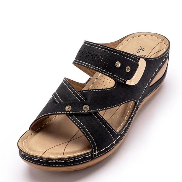 slippers fashion women wedges slipper women's summer casual female shoes anti-slip thick bottomed outer wear sandals qq15, Black
slippers fashion women wedges slipper women's summer casual female shoes anti-slip thick bottomed outer wear sandals qq15, Black