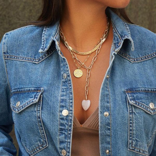 pendant necklaces 2021 long link chain resin heart necklace for women charm stone choker fashion party jewelry, Silver
pendant necklaces 2021 long link chain resin heart necklace for women charm stone choker fashion party jewelry, Silver
