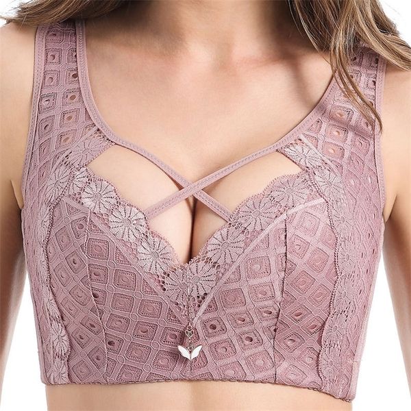 women full cup wireless bra plus size minimizer thin cup widen shoulder strap push up bras underwear pink bralette brasier mujer lj201208, Red;black
women full cup wireless bra plus size minimizer thin cup widen shoulder strap push up bras underwear pink bralette brasier mujer lj201208, Red;black