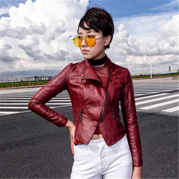 2020 female pu zipper pocket motorcycle outerwear coat new fashion women autunm winter leather jackets m311, Black
2020 female pu zipper pocket motorcycle outerwear coat new fashion women autunm winter leather jackets m311, Black