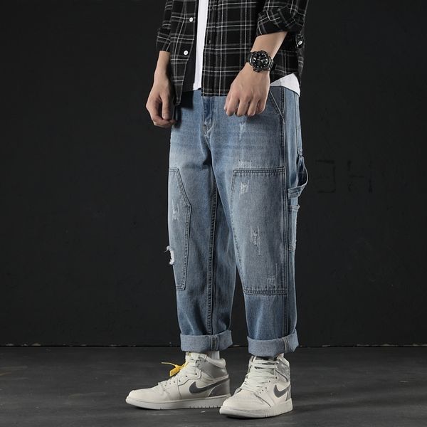 xz6v4 harlan wide men's pants straight jeans men's loose fashion brand wide hole youth washed leg versatile summer leg pants r6xbr, Blue
xz6v4 harlan wide men's pants straight jeans men's loose fashion brand wide hole youth washed leg versatile summer leg pants r6xbr, Blue