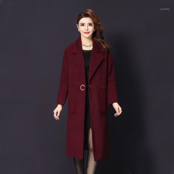 new fashion woolen coat women turn-down collar long style coat lady solid color straight outerwear with pockets m-4xl1, Black
new fashion woolen coat women turn-down collar long style coat lady solid color straight outerwear with pockets m-4xl1, Black
