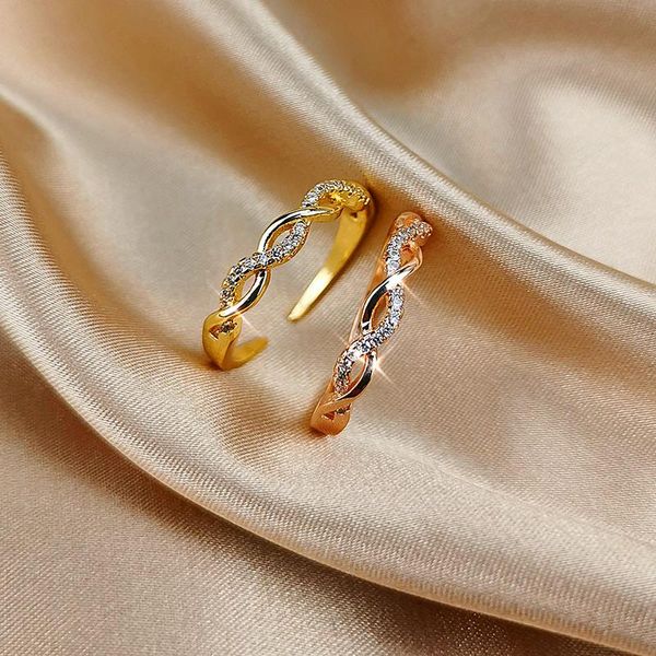 wedding rings cute female white round crystal ring charm rose gold color infinity engagement vintage open for women, Slivery;golden
wedding rings cute female white round crystal ring charm rose gold color infinity engagement vintage open for women, Slivery;golden
