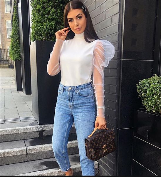 2020 новая мода женская sheer сетки crop top ladies девушки с длинным рукавом кружева черепаха шеи stretchy рубашка, White
2020 новая мода женская sheer сетки crop top ladies девушки с длинным рукавом кружева черепаха шеи stretchy рубашка, White