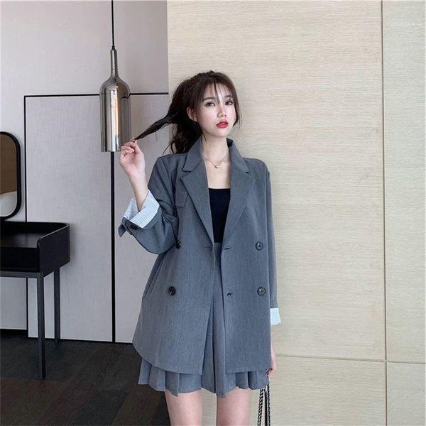 bella philosophy 2020 spring women solid blazer suit female notched two-piece suit office lady double breasted grey black jacket1, White;black
bella philosophy 2020 spring women solid blazer suit female notched two-piece suit office lady double breasted grey black jacket1, White;black