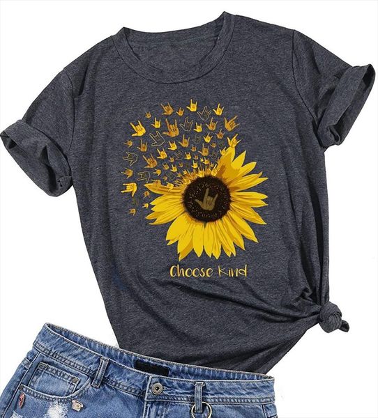 choose kind t shirt women yellow sunflower printed casual tee women clothing girl grunge aesthetic t shirts, White
choose kind t shirt women yellow sunflower printed casual tee women clothing girl grunge aesthetic t shirts, White