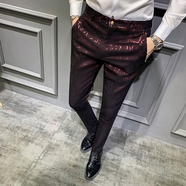 2020 spring pantalones suits jacquard social men's fine formal pants 5b2a, White;black
2020 spring pantalones suits jacquard social men's fine formal pants 5b2a, White;black