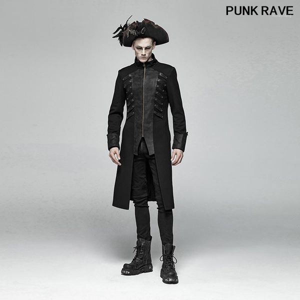 men's trench coats steampunk pu leather party stage perform male cool coat gothic fashion men mid-length winter long jacket punk rave w, Tan;black
men's trench coats steampunk pu leather party stage perform male cool coat gothic fashion men mid-length winter long jacket punk rave w, Tan;black