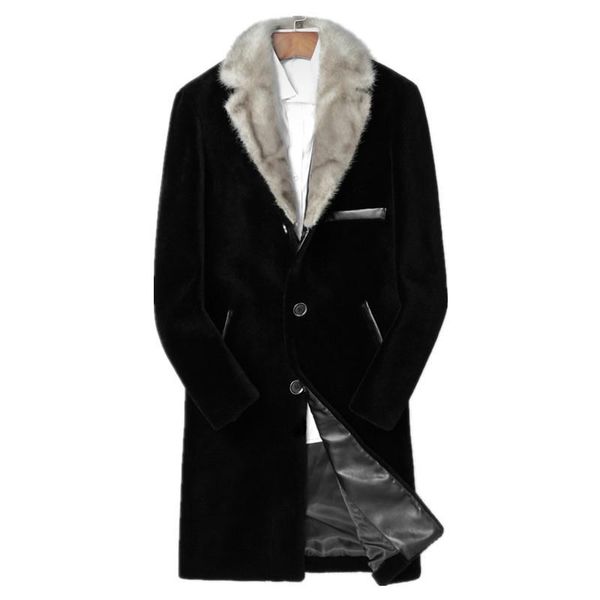 men's leather & faux real sheep shearling fur coat winter jacket men 100%wool collar streetwear jackets chaqueta lsy088150 my1615, Black
men's leather & faux real sheep shearling fur coat winter jacket men 100%wool collar streetwear jackets chaqueta lsy088150 my1615, Black
