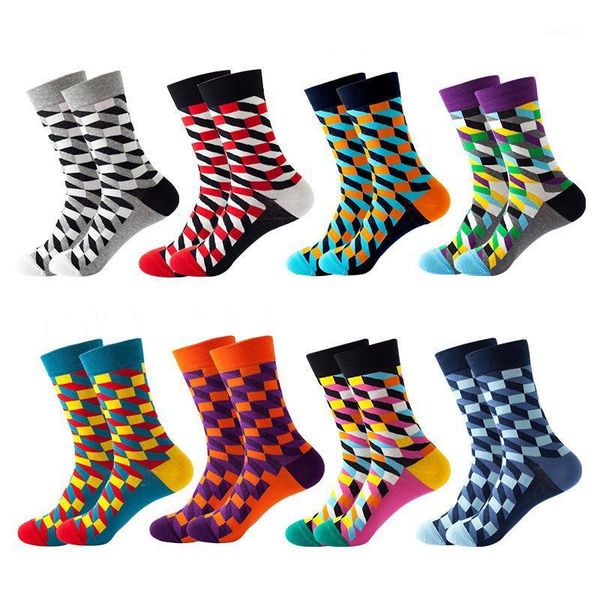 men fashion happy socks fine paragraph diamond pattern argyle three-dimensional tube geometric colorful cotton socks combed1, Black
men fashion happy socks fine paragraph diamond pattern argyle three-dimensional tube geometric colorful cotton socks combed1, Black
