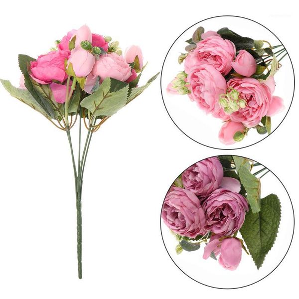 decorative flowers & wreaths 1pc 30cm rose pink silk peony artificial bouquet 5 big head+4 bud fake for home wedding decoration indor1
decorative flowers & wreaths 1pc 30cm rose pink silk peony artificial bouquet 5 big head+4 bud fake for home wedding decoration indor1