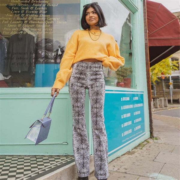 women spring autumn casual flare pants fashion high waist geometric print slim fit bell bottom elastic chic long trousers black, Black;white
women spring autumn casual flare pants fashion high waist geometric print slim fit bell bottom elastic chic long trousers black, Black;white