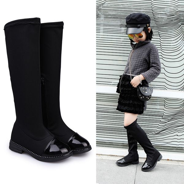 kids knee length spring autumn winter soft cloth boots princess single flat botas black elegant students shoes size 28-39
kids knee length spring autumn winter soft cloth boots princess single flat botas black elegant students shoes size 28-39