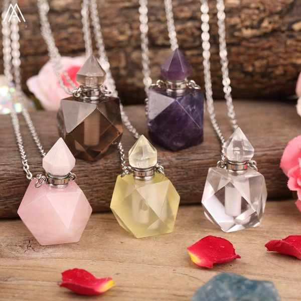 chains faceted natural white amethysts pink roses quartz perfume bottle pendant necklace silvery women crystal diffuser vial jewelry, Silver
chains faceted natural white amethysts pink roses quartz perfume bottle pendant necklace silvery women crystal diffuser vial jewelry, Silver