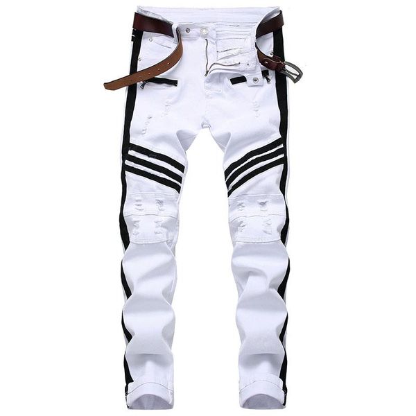 2021 men skinny bikerjeans fashion white denim trousers male spring autumn slim fit casual pants pantalones hombre homme, Blue
2021 men skinny bikerjeans fashion white denim trousers male spring autumn slim fit casual pants pantalones hombre homme, Blue