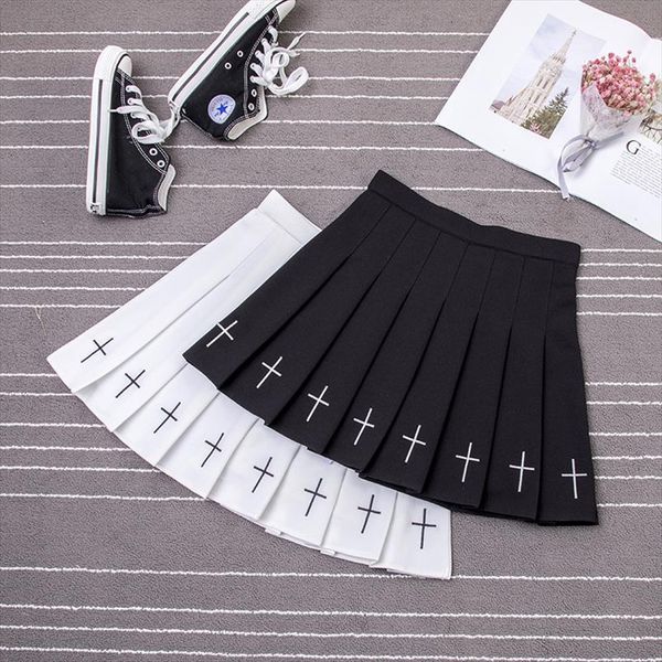 s xl 2020 pleated skirt women harajuku sweet fresh feeling high waist pleated skirt elastic waist cross embroidery, Black
s xl 2020 pleated skirt women harajuku sweet fresh feeling high waist pleated skirt elastic waist cross embroidery, Black