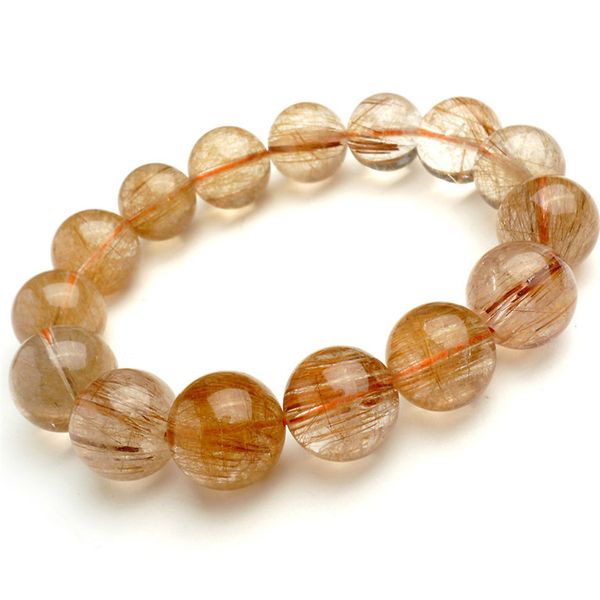 16mm natural copper rutilated quartz crystal bracelets for women and men big round beads stretch bracelet just one, Black
16mm natural copper rutilated quartz crystal bracelets for women and men big round beads stretch bracelet just one, Black