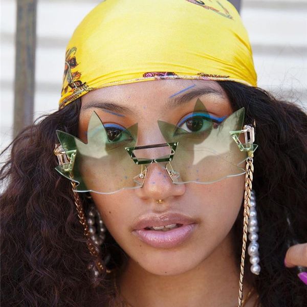 sunglasses fashion female rimless ladies 2021 trendy gradient color shape lenses men's personalized, White;black
sunglasses fashion female rimless ladies 2021 trendy gradient color shape lenses men's personalized, White;black