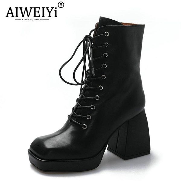 aiweiyi platform women ankle boots lace up elegant thick high heels pumps wedding office lady shoes woman, Black
aiweiyi platform women ankle boots lace up elegant thick high heels pumps wedding office lady shoes woman, Black