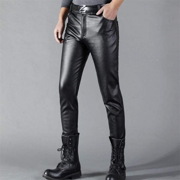 thoshine brand men leather pants slim fit elastic style spring summer fashion pu leather trousers motorcycle pants streetwear 201128, Black
thoshine brand men leather pants slim fit elastic style spring summer fashion pu leather trousers motorcycle pants streetwear 201128, Black
