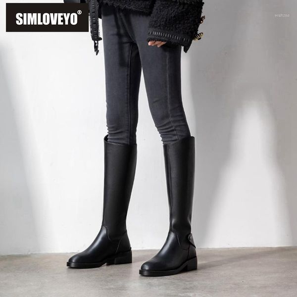 simloveyo winter knee-high boots round toe chunky heels women genuine leather boots zip solid button black daily club big b20751
simloveyo winter knee-high boots round toe chunky heels women genuine leather boots zip solid button black daily club big b20751