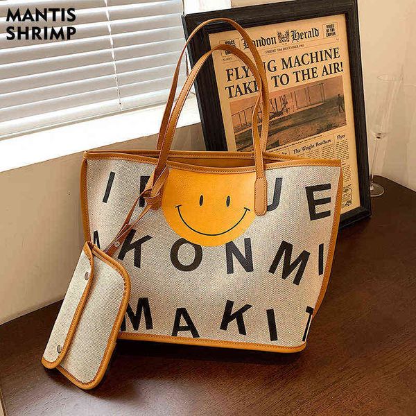 shopping bags handbag for women designer smiley tote fashion composite bag luxury shoulder large capacity ladies 220307
shopping bags handbag for women designer smiley tote fashion composite bag luxury shoulder large capacity ladies 220307