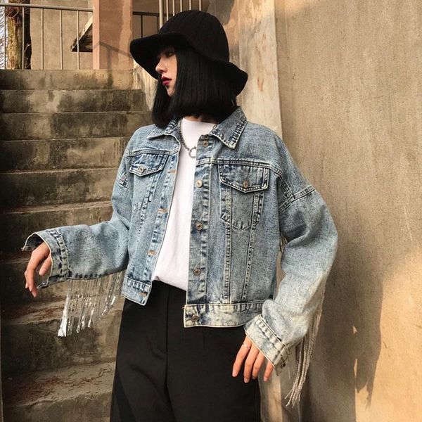 chaquetas fringed woman 2020 denim sequined loose new bf retro jackets spring jeans jacket short jean nzy133 qkbpl, Black
chaquetas fringed woman 2020 denim sequined loose new bf retro jackets spring jeans jacket short jean nzy133 qkbpl, Black