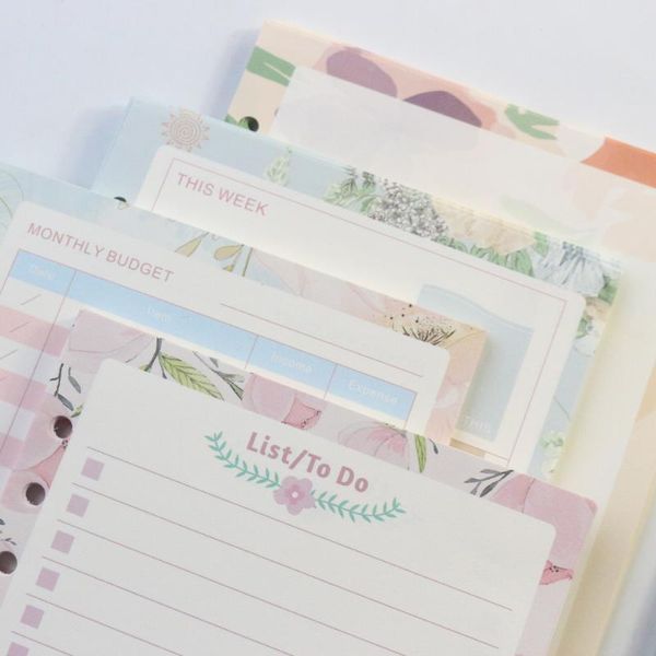 domikee cartoon flower design 6 holes refilling inner papers core for binder notebooks:daily weekly planner,blank,grid,list a5a6, Purple;pink
domikee cartoon flower design 6 holes refilling inner papers core for binder notebooks:daily weekly planner,blank,grid,list a5a6, Purple;pink
