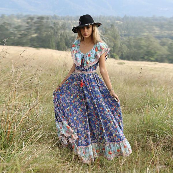 women floral printed bohemian long dress large swing pleated dress beachwear summer loose vintage vestido1, Black;gray
women floral printed bohemian long dress large swing pleated dress beachwear summer loose vintage vestido1, Black;gray