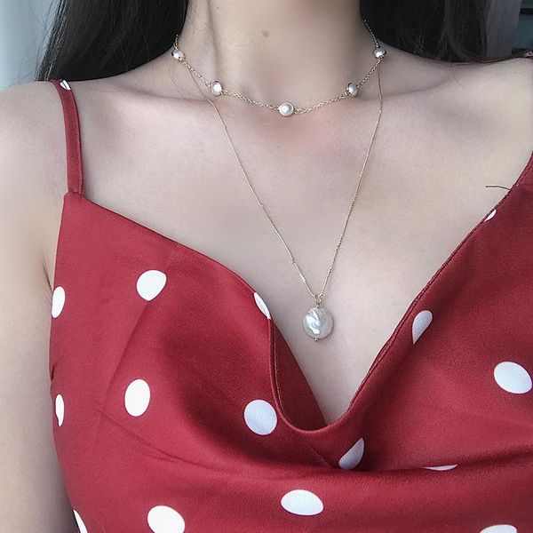 huanzhi 2020 new multi-layer metal link chain irregular pearls beads pendant choker necklace for women girl party jewelry gift, Silver
huanzhi 2020 new multi-layer metal link chain irregular pearls beads pendant choker necklace for women girl party jewelry gift, Silver