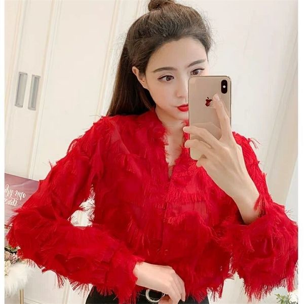 women's spring autumn style chiffon blouses shirt women's solid color v-neck long sleeve button korean sp239 201028, White
women's spring autumn style chiffon blouses shirt women's solid color v-neck long sleeve button korean sp239 201028, White