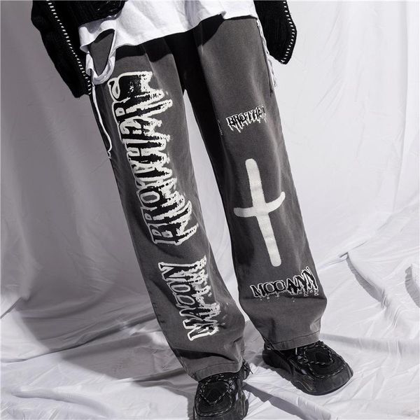 рамка graffiti печать jeans мужчина темная high street свободные прямые брюки brand street эластичный пояс брюки, Blue
рамка graffiti печать jeans мужчина темная high street свободные прямые брюки brand street эластичный пояс брюки, Blue