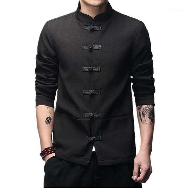2021 chinese style men jacket fashion business leisure male coat comfortable jaqueta stand collar large size s-5xl1, Black;brown
2021 chinese style men jacket fashion business leisure male coat comfortable jaqueta stand collar large size s-5xl1, Black;brown