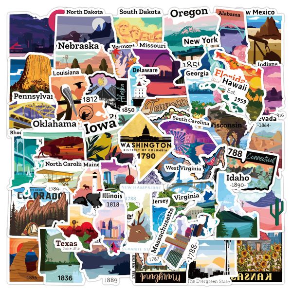 50pcs america us states sticker scrapbook lapphone car bike diy decor stickers
50pcs america us states sticker scrapbook lapphone car bike diy decor stickers
