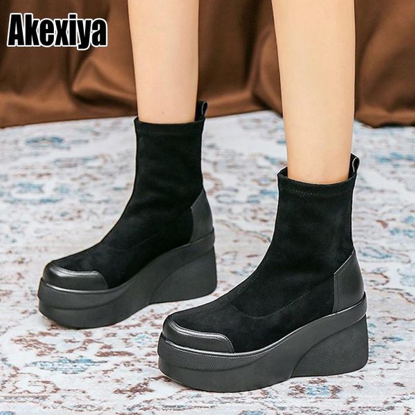 boots women high heels suede platform wedges ankle ladies winter warm round toe snow 8.5cm increased internal p199, Black
boots women high heels suede platform wedges ankle ladies winter warm round toe snow 8.5cm increased internal p199, Black
