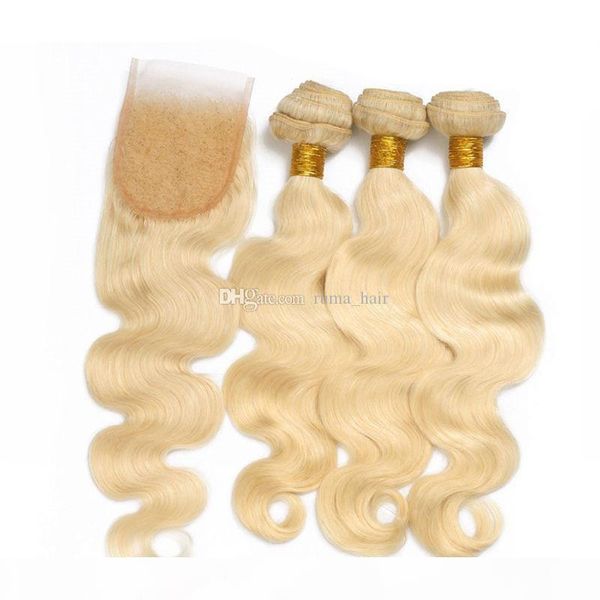 brazilian blonde hair weave 3 bundles with closure 4pcs lot #613 blonde body wave human hair with middle three part lace closure, Black;brown
brazilian blonde hair weave 3 bundles with closure 4pcs lot #613 blonde body wave human hair with middle three part lace closure, Black;brown