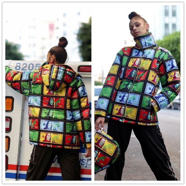 women wadded jacket tide brand banknote dollar printing dyeing puffer jacket hooded cotton-padded jackets winter warm outerwear new f110305, White
women wadded jacket tide brand banknote dollar printing dyeing puffer jacket hooded cotton-padded jackets winter warm outerwear new f110305, White