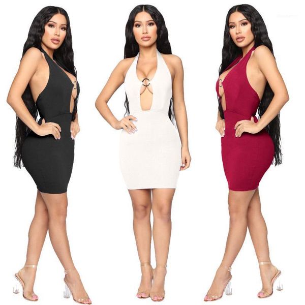 2020 summer new deep v neck halter backless bodycon dress women solid package hip night club party mini dress black vestido1, Black;gray
2020 summer new deep v neck halter backless bodycon dress women solid package hip night club party mini dress black vestido1, Black;gray