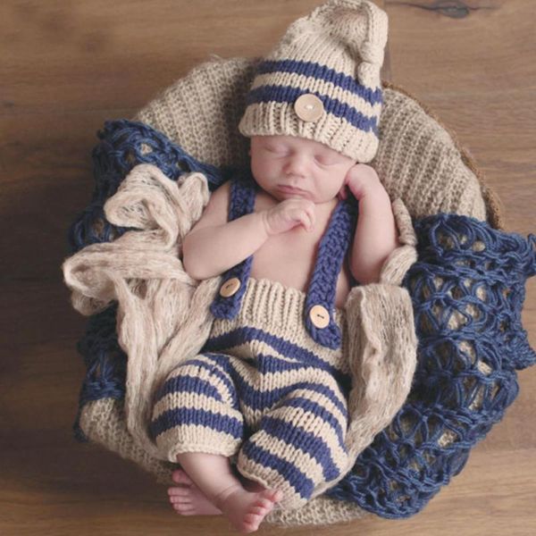 newborn boys clothing sets baby pgraphy props crochet costume striped soft outfits beanie pants wholesale pgraphy props, White
newborn boys clothing sets baby pgraphy props crochet costume striped soft outfits beanie pants wholesale pgraphy props, White