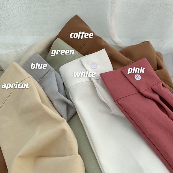 women's blouses & shirts chic basic women solid blouse casual streetwear korean style long sleeve button female design harajuku cardiga, White
women's blouses & shirts chic basic women solid blouse casual streetwear korean style long sleeve button female design harajuku cardiga, White