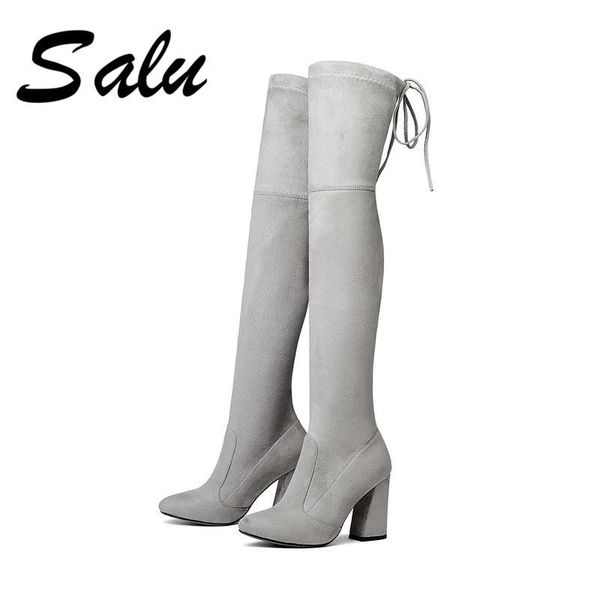 salu 2020 women over the knee boots pointed toe zipper square high heel black elegant women motorcycle boots size 33-43
salu 2020 women over the knee boots pointed toe zipper square high heel black elegant women motorcycle boots size 33-43