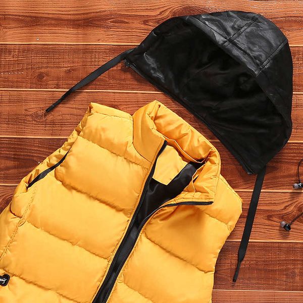 men's slim three-dimensional autumn and winter korean fashion down hooded waistcoat leisure youth sports cotton padded jacket, Black;white
men's slim three-dimensional autumn and winter korean fashion down hooded waistcoat leisure youth sports cotton padded jacket, Black;white