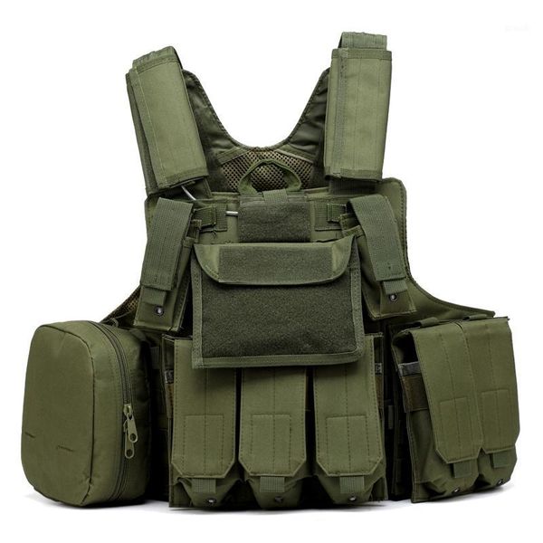 hunting jackets tactical molle ciras vest paintball with mag pouch utility bag adjustable armor plate chest rig1, Camo;black