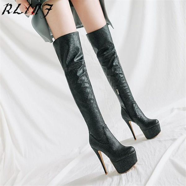 rlinf high boots the knee boots long warm cotton stovepipe over children thick with elastic, Black
rlinf high boots the knee boots long warm cotton stovepipe over children thick with elastic, Black